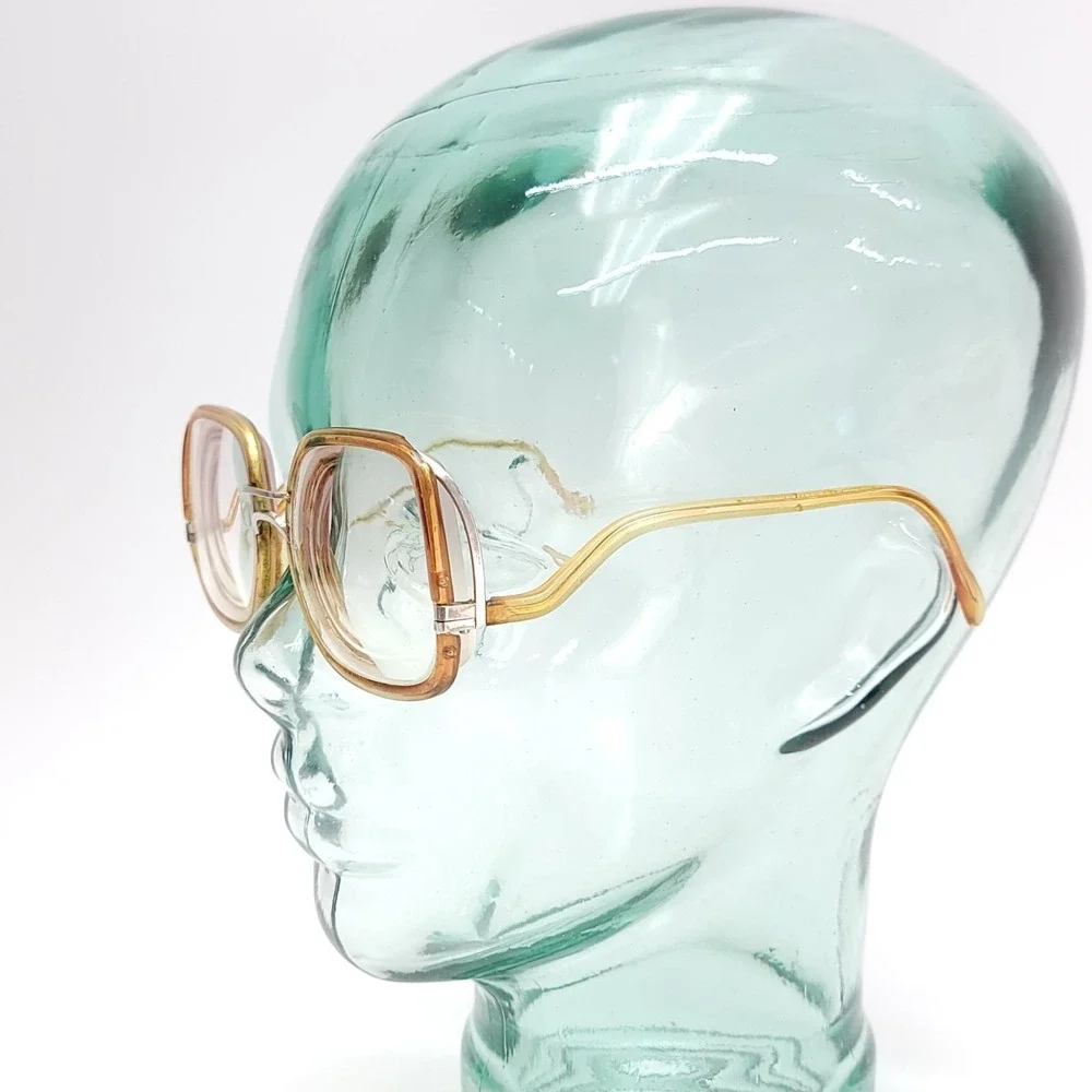 Vintage Drop Frame Glasses Gold Eyeglasses Mod 870 B‎ Frames Only 52-18-140